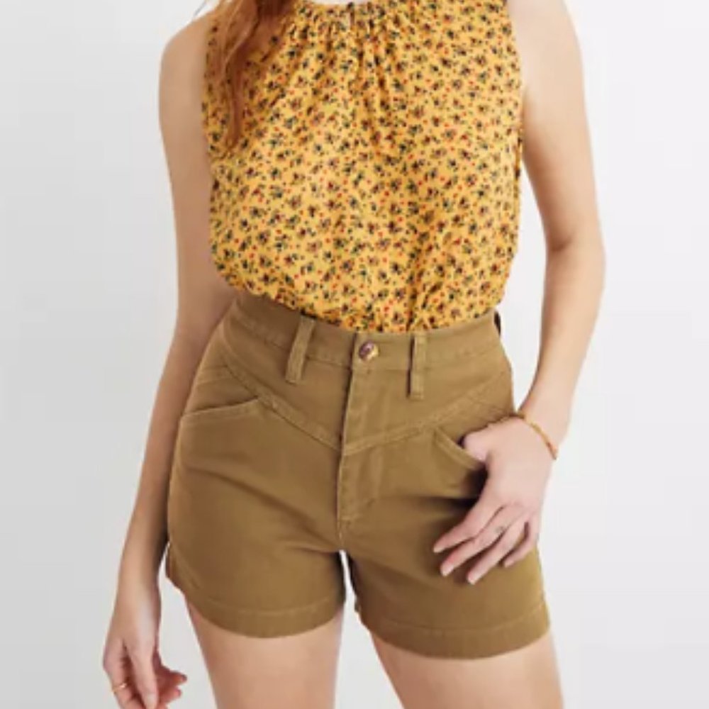Madewell Emmett Shorts: Yoke Edition - Olive Green